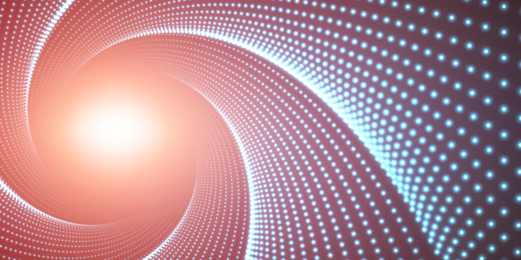 pontos de luz a criar um remoinho